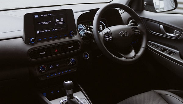 Hyundai Kona Hybrid interior front dash