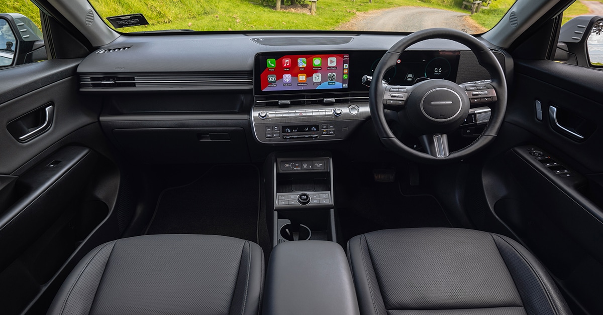 2024 Hyundai KONA interior and steering wheel