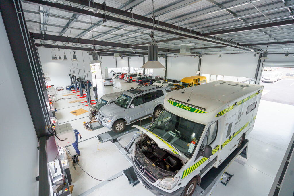 Inside Ingham Automotive Hamilton workshop