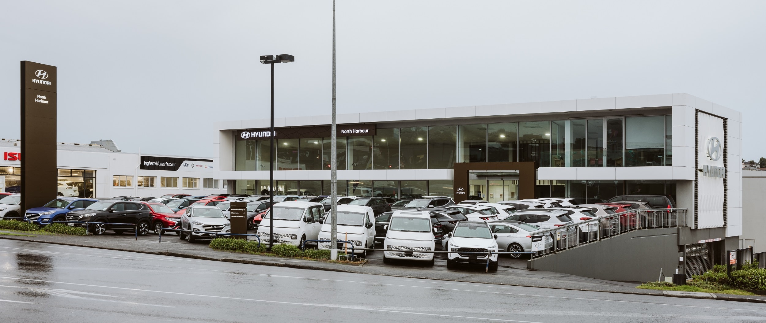 Ingham North Harbour Car Dealership outside of the showroom