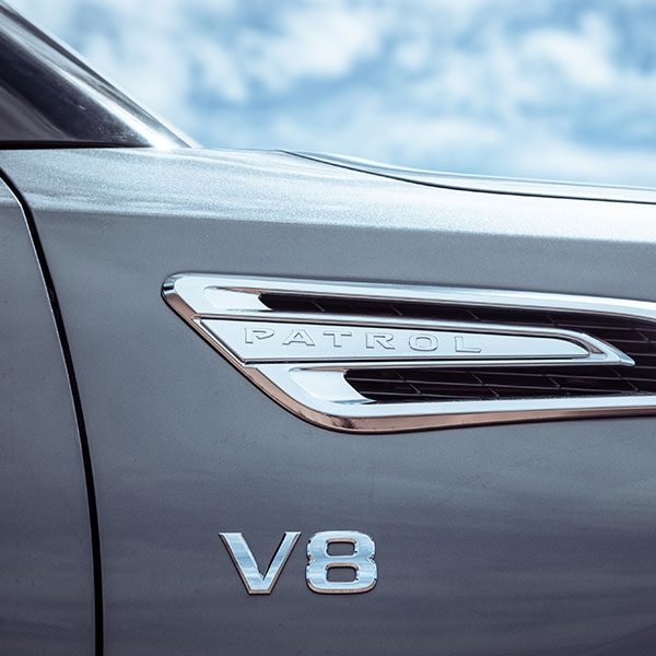 All-New Nissan Patrol V8 Diesel badge